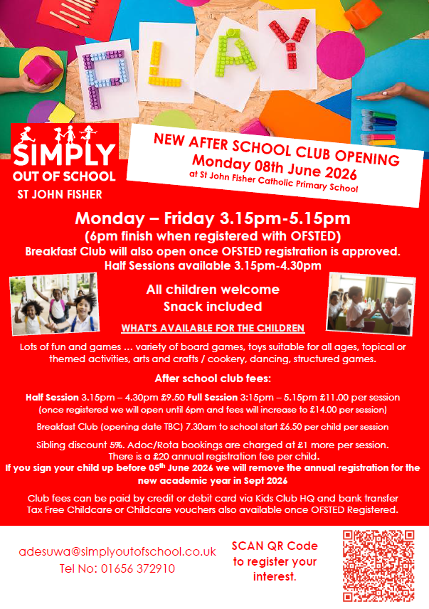 St John Fisher Opening Flyer June 2026